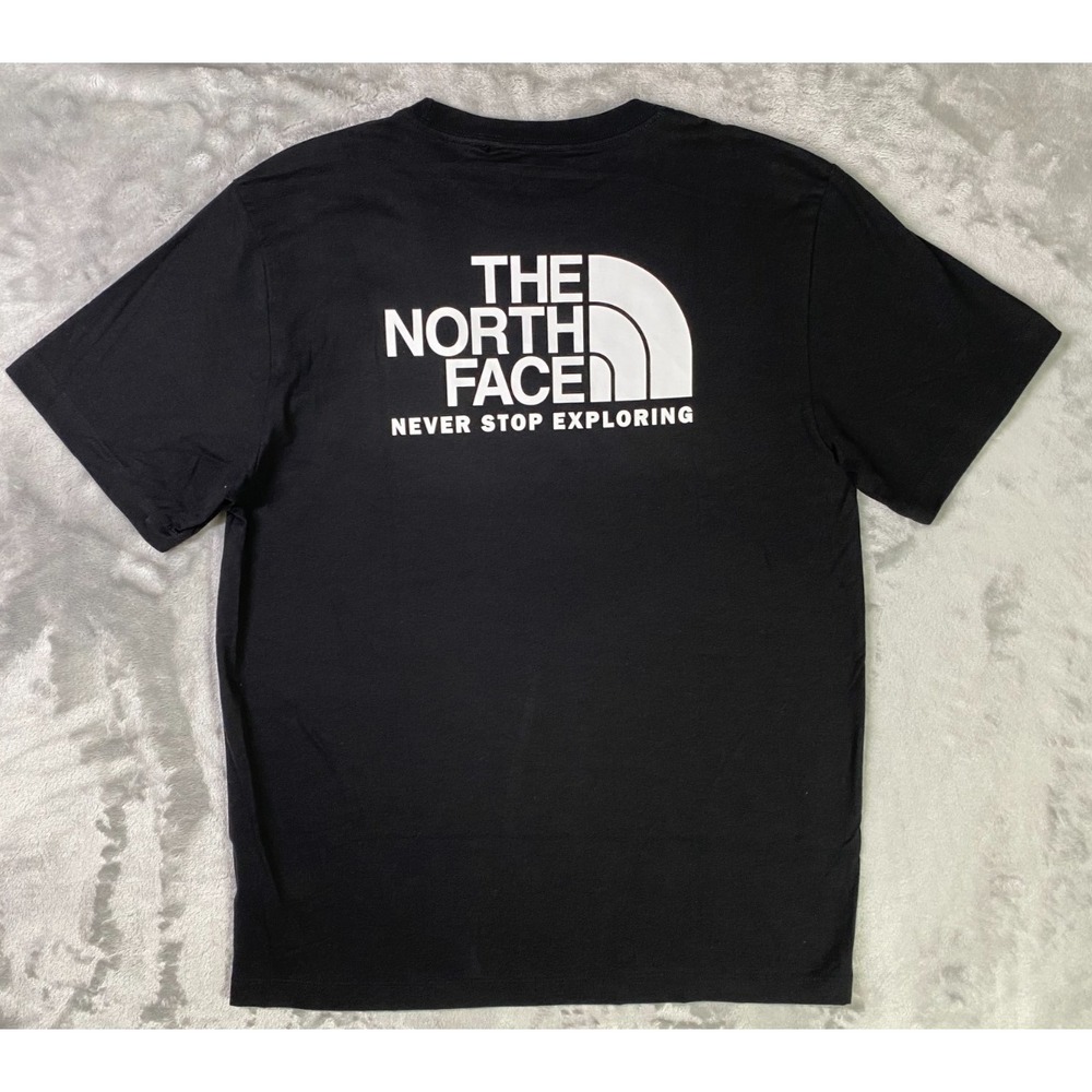 The North Face Throwback Graphic Tee Men Med Black NWT Back Logo NF0A8EBAJK3-M